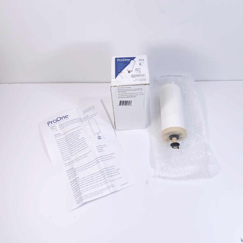 ProOne G3.0 7 Inch Ceramic Gravity Countertop Water Filter 3-Stage All-In-One